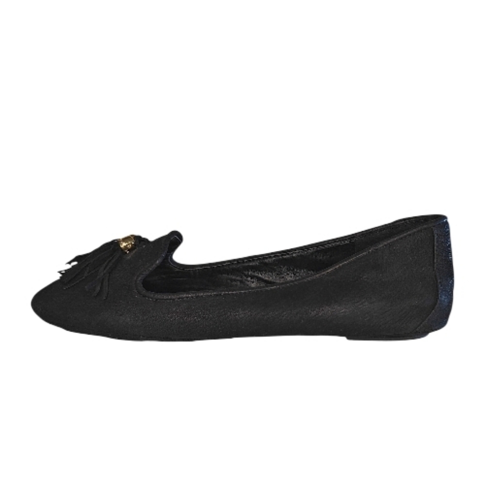 BCBGeneration Black Tassel Leona Smoking Loafers | Size 8